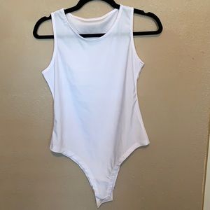White spandex bodysuit